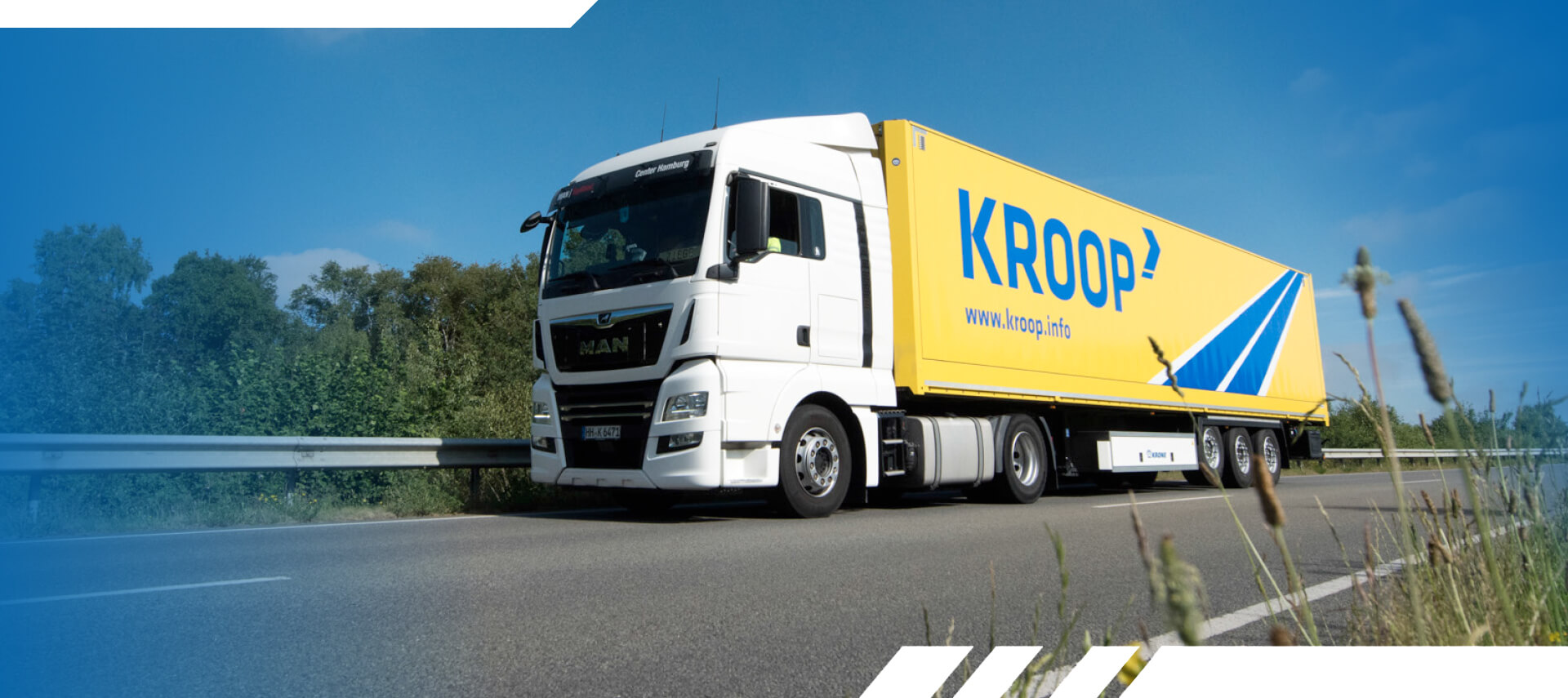 Kroop LKW auf Landstraße